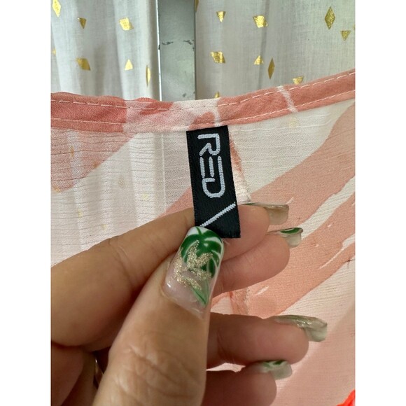 MRP Mr Price Embellished Trim Sheer Tribal Print Kaftan Swim Cover Up One Size - Picture 5 of 7